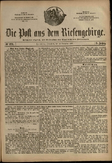 Die Post aus dem Riesengebirge, 1887, nr 271