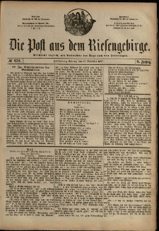 Die Post aus dem Riesengebirge, 1887, nr 272