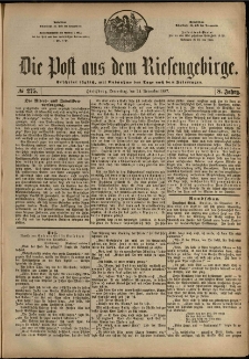 Die Post aus dem Riesengebirge, 1887, nr 275