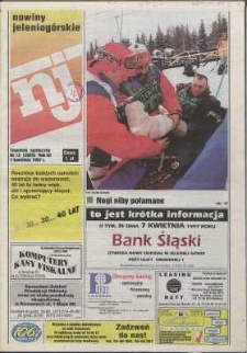 Nowiny Jeleniogórskie : tygodnik społeczny, R. 40, 1997, nr 13 (2025)