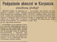 Podpalenie skoczni w Karpaczu zmysloną plotką?