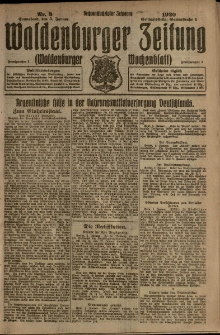Waldenburger Zeitung, Jg. 66, 1920, nr 3