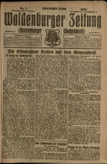 Waldenburger Zeitung, Jg. 66, 1920, nr 5