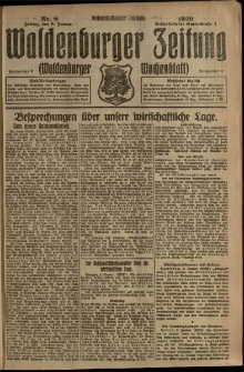 Waldenburger Zeitung, Jg. 66, 1920, nr 8