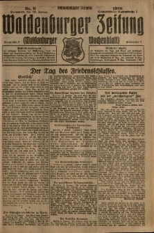 Waldenburger Zeitung, Jg. 66, 1920, nr 9