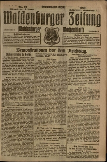 Waldenburger Zeitung, Jg. 66, 1920, nr 12