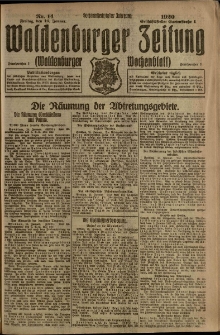 Waldenburger Zeitung, Jg. 66, 1920, nr 14