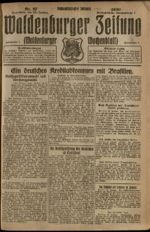 Waldenburger Zeitung, Jg. 66, 1920, nr 27