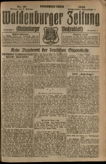 Waldenburger Zeitung, Jg. 66, 1920, nr 28