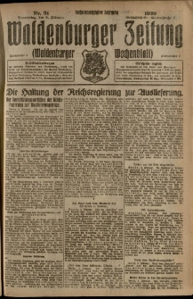 Waldenburger Zeitung, Jg. 66, 1920, nr 31