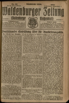 Waldenburger Zeitung, Jg. 66, 1920, nr 32