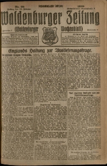 Waldenburger Zeitung, Jg. 66, 1920, nr 38