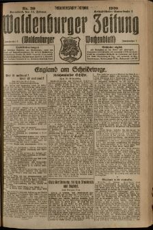 Waldenburger Zeitung, Jg. 66, 1920, nr 39