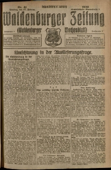 Waldenburger Zeitung, Jg. 66, 1920, nr 41