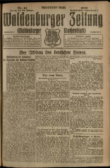 Waldenburger Zeitung, Jg. 66, 1920, nr 44