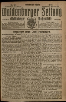 Waldenburger Zeitung, Jg. 66, 1920, nr 48