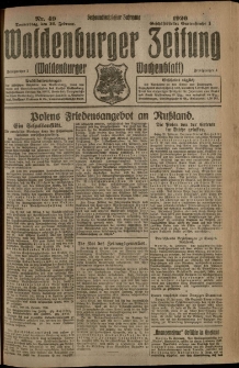 Waldenburger Zeitung, Jg. 66, 1920, nr 49