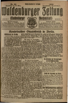 Waldenburger Zeitung, Jg. 66, 1920, nr 63