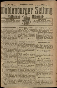 Waldenburger Zeitung, Jg. 66, 1920, nr 70