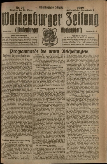 Waldenburger Zeitung, Jg. 66, 1920, nr 76
