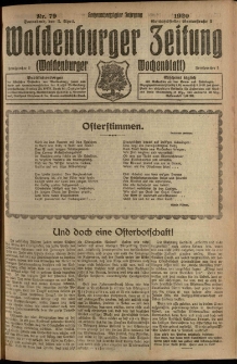 Waldenburger Zeitung, Jg. 66, 1920, nr 79