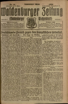Waldenburger Zeitung, Jg. 66, 1920, nr 81