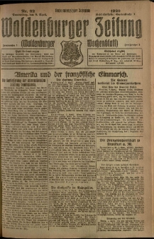 Waldenburger Zeitung, Jg. 66, 1920, nr 82