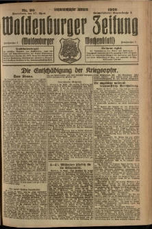 Waldenburger Zeitung, Jg. 66, 1920, nr 90