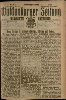 Waldenburger Zeitung, Jg. 66, 1920, nr 94