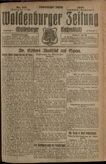 Waldenburger Zeitung, Jg. 66, 1920, nr 103
