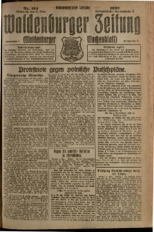 Waldenburger Zeitung, Jg. 66, 1920, nr 104