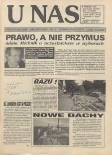 U Nas : miesięcznik jaworzyński, 1993, nr 7