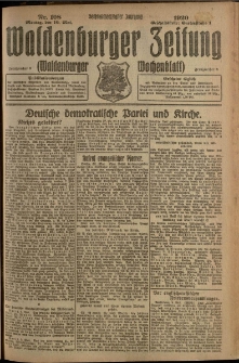 Waldenburger Zeitung, Jg. 66, 1920, nr 108