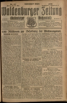 Waldenburger Zeitung, Jg. 66, 1920, nr 117
