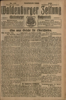 Waldenburger Zeitung, Jg. 66, 1920, nr 125