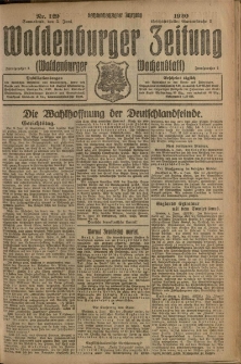 Waldenburger Zeitung, Jg. 66, 1920, nr 129