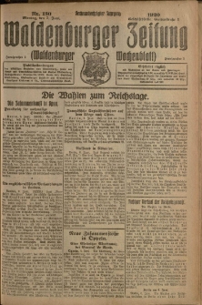 Waldenburger Zeitung, Jg. 66, 1920, nr 130