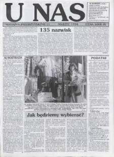 U Nas : miesięcznik jaworzyński, 1994, nr 11