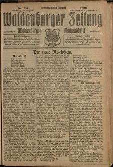 Waldenburger Zeitung, Jg. 66, 1920, nr 132