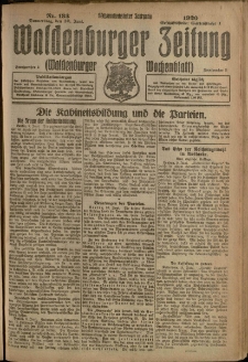 Waldenburger Zeitung, Jg. 66, 1920, nr 133