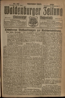 Waldenburger Zeitung, Jg. 66, 1920, nr 137
