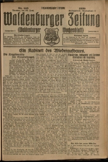 Waldenburger Zeitung, Jg. 66, 1920, nr 143