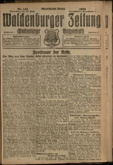 Waldenburger Zeitung, Jg. 66, 1920, nr 145