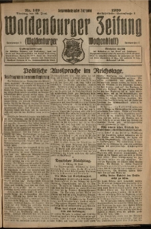 Waldenburger Zeitung, Jg. 66, 1920, nr 149