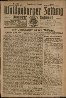 Waldenburger Zeitung, Jg. 66, 1920, nr 150