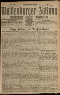 Waldenburger Zeitung, Jg. 66, 1920, nr 167