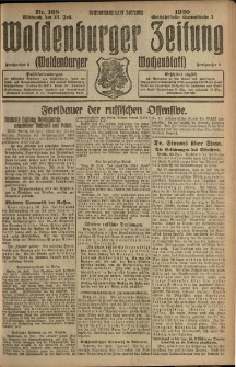 Waldenburger Zeitung, Jg. 66, 1920, nr 168