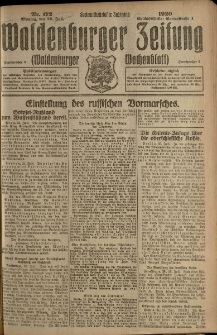 Waldenburger Zeitung, Jg. 66, 1920, nr 172