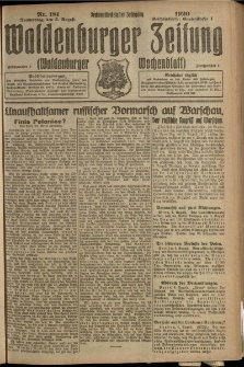 Waldenburger Zeitung, Jg. 66, 1920, nr 181