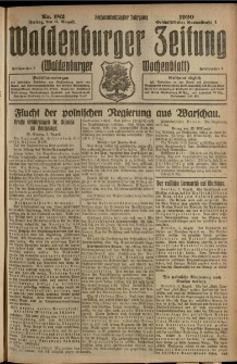 Waldenburger Zeitung, Jg. 66, 1920, nr 182